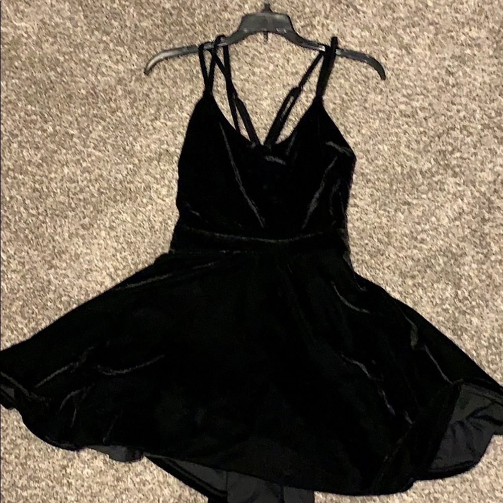 Little Black Velvet Dress